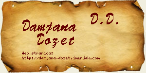 Damjana Dozet vizit kartica